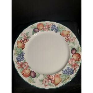Epoch Collection Market Day 12" Chop Plate (Round Platter) Fruit Border